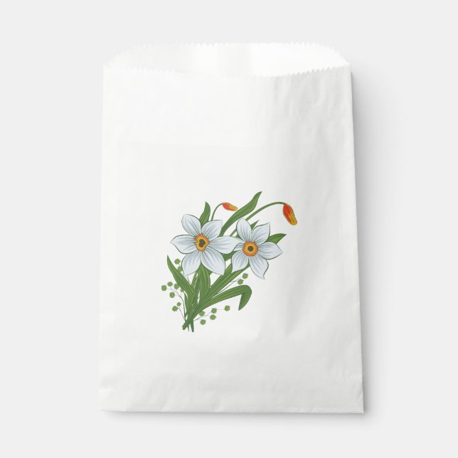 Sachets En Papier Tulipes et fleurs de jonquilles (Devant)