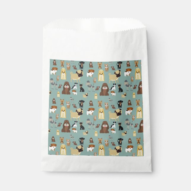 Sachets En Papier turquoise background dopattern (Devant)