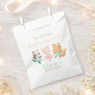 Sachets En Papier Tutu Cute Ballerina Animal Ballet Anniversaire