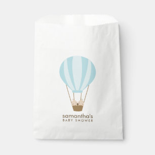 Sachets En Papier Twin Boys en Baby shower Bleu Balloon