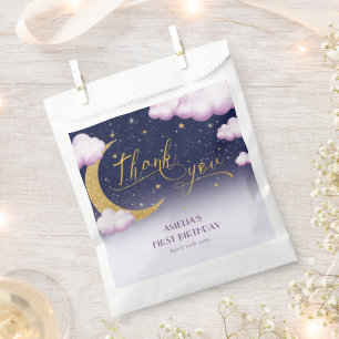 Sachets En Papier Twinkle Little Star Girl Premier anniversaire Merc