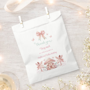 Sachets En Papier Twins Fairy Girls Mushroom House Ribbon Anniversai