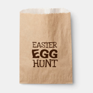 Sachets En Papier Typographie de la chasse aux oeufs de Pâques