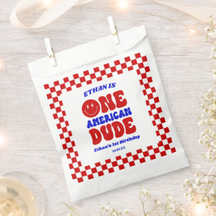 Sachets En Papier Un Américain 4 juillet 1er anniversaire