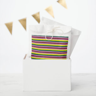 Sachets En Papier un arrière - plan rayé multicolore avec points