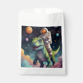 Sachets En Papier Un astronaute sur Dino dans l'espace