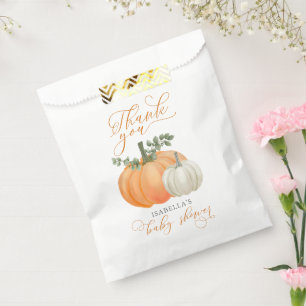 Sachets En Papier Un Baby shower Automne Un Peu Citrouille