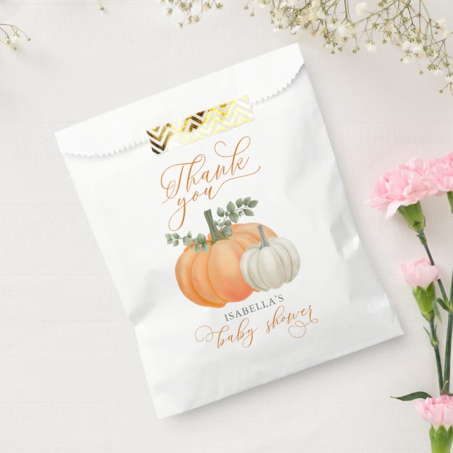 Sachets En Papier Un Baby shower Automne Un Peu Citrouille (Scellé)