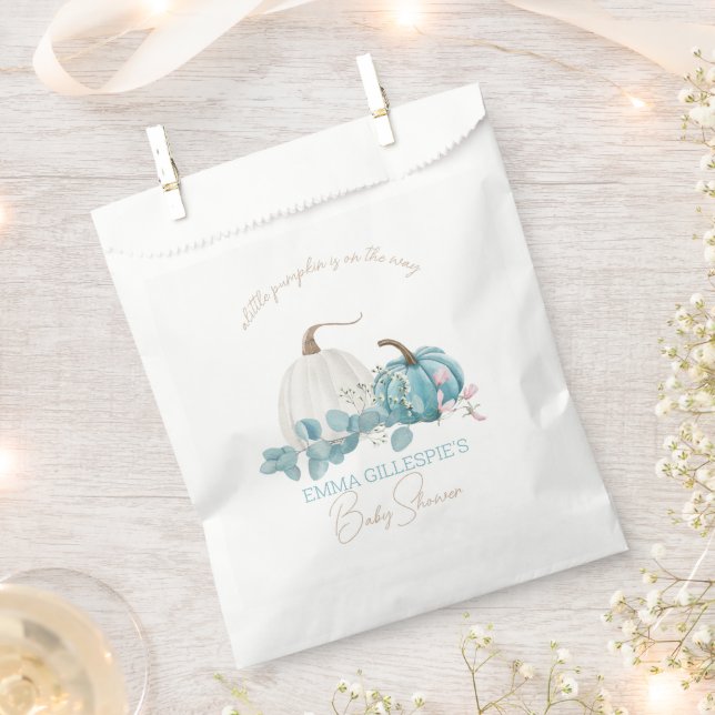 Sachets En Papier Un Baby shower Automne Un Peu Citrouille (Coupé)