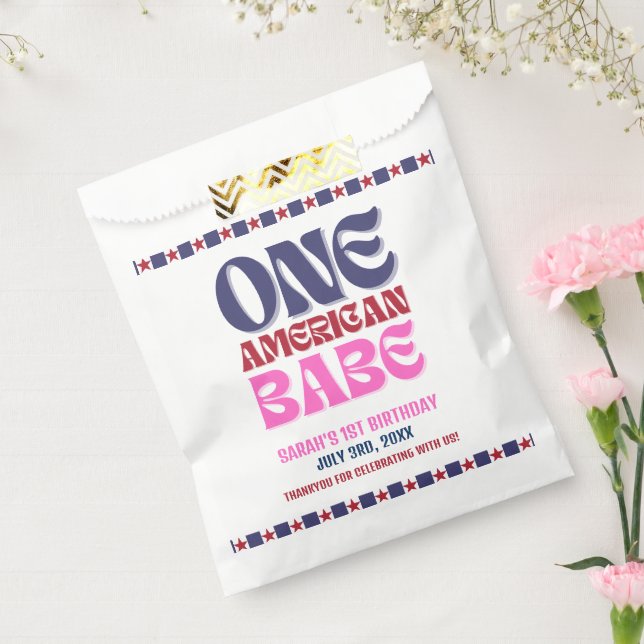 Sachets En Papier Un bébé américain 4 juillet 1er anniversaire (Scellé)