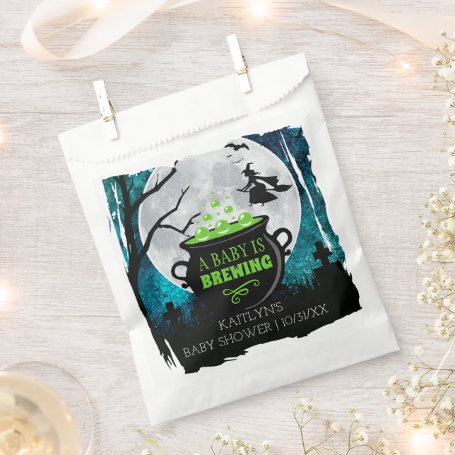 Sachets En Papier Un bébé brasse un Baby shower d'Halloween (Coupé)