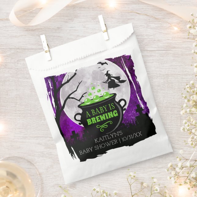 Sachets En Papier Un bébé brasse un Baby shower d'Halloween (Coupé)