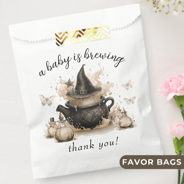 Sachets En Papier Un bébé brasse un Baby shower neutre d'Halloween (Créateur téléchargé)
