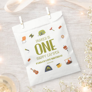 Sachets En Papier Un Camping Happy Camper 1er Anniversaire Fête