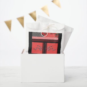 Sachets En Papier un design de papier peint rouge et noir