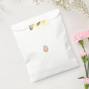 Sachets En Papier Un design symétrique avec mot géométrique marron