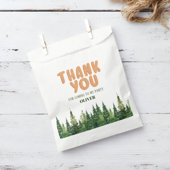 Sachets En Papier Un Joyeux Camper Bois Garçons 1er anniversaire (Créateur téléchargé)