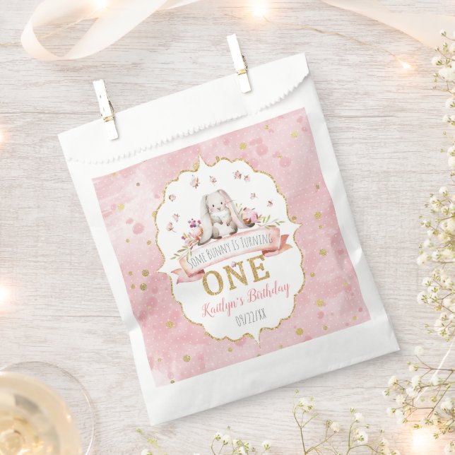 Sachets En Papier Un lapin devient un 1er anniversaire (Coupé)