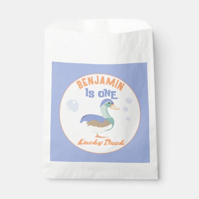 Sachets En Papier Un Lucky Duck & Bubbles Premier Anniversaire Paste (Devant)