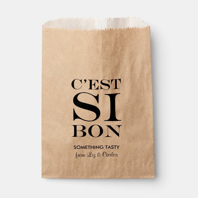 Sachets En Papier Un Mariage de godies français savoureux (Devant)