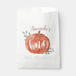Sachets En Papier Un petit Citrouille 1er anniversaire