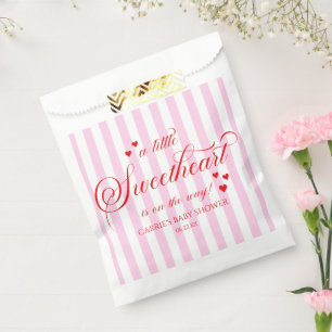 Sachets En Papier Un petit cœur rose rouge Baby Shower