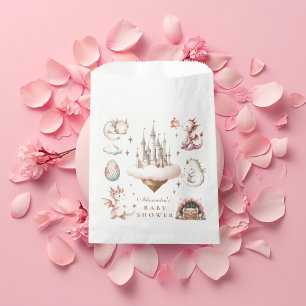 Sachets En Papier Un petit dragon se trouve sur le Baby shower Way