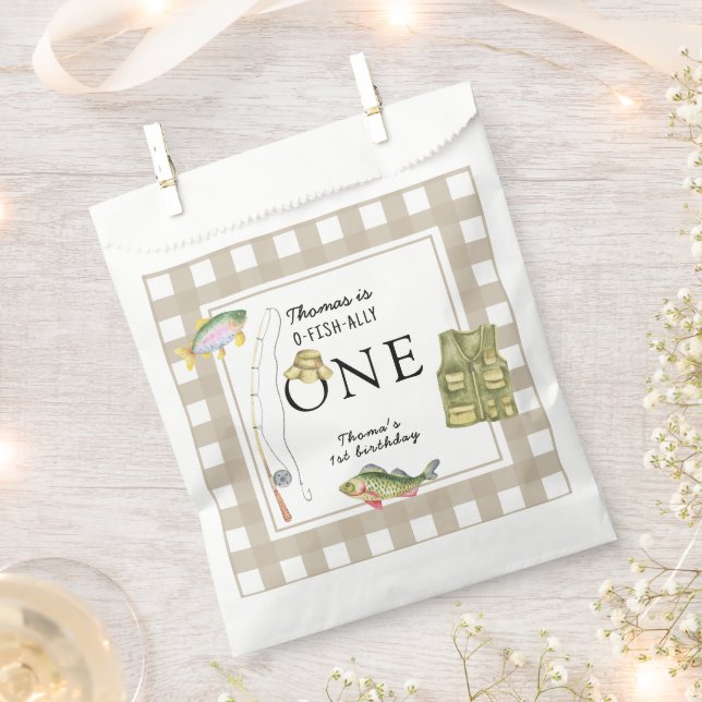 Sachets En Papier Un petit pêcheur fête d'anniversaire (Coupé)
