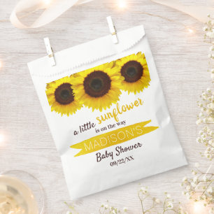 Sachets En Papier Un Petit Tournesol Est En Route ! Baby shower