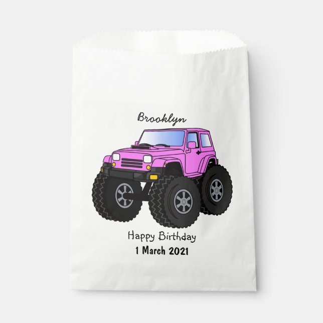 Sachets En Papier Un Pink Monster Cartoon (Devant)