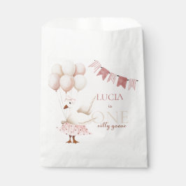 Sachets En Papier Un Silencieux Goose Pink Pastel 1er Anniversaire