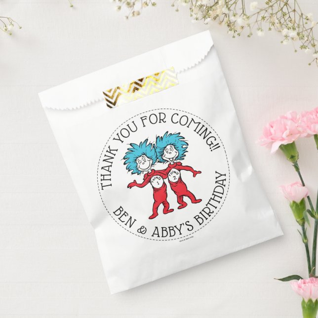 Sachets En Papier Une chose deux | Twins Anniversaire Favoriser (Scellé)