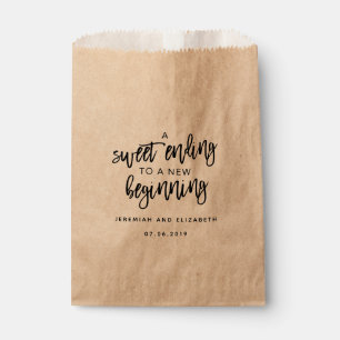 Sachets En Papier Une douce fin à un nouveau début de mariage Favor