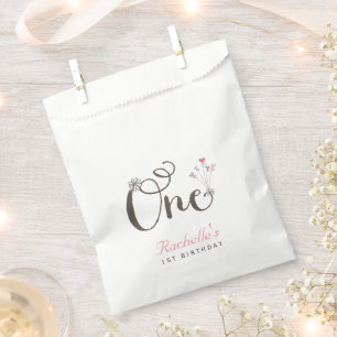 Sachets En Papier Une ?ère fête d'anniversaire lunatique de bébé