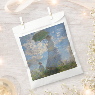 Sachets En Papier Une femme avec un parasol Paysage français