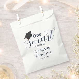 Sachets En Papier Une fête de graduation bleu marine biscuit