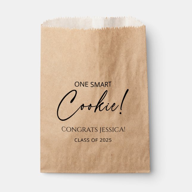 Sachets En Papier Une fête de Graduation Cookie intelligente pour (Devant)