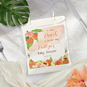 Sachets En Papier Une Petite Pêche Est En Chemin Fille Baby shower