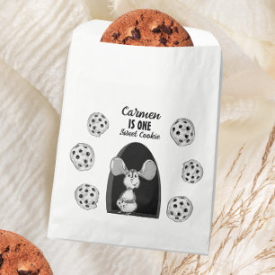 Sachets En Papier Une Souris Un Cookie Sucré Premier Anniversaire