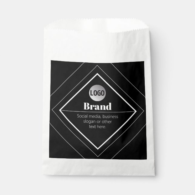 Sachets En Papier Upload Your Logo & Customizable Text Design (Devant)