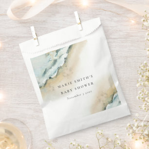 Sachets En Papier Vagues de mer côtière plage de sable Baby shower n