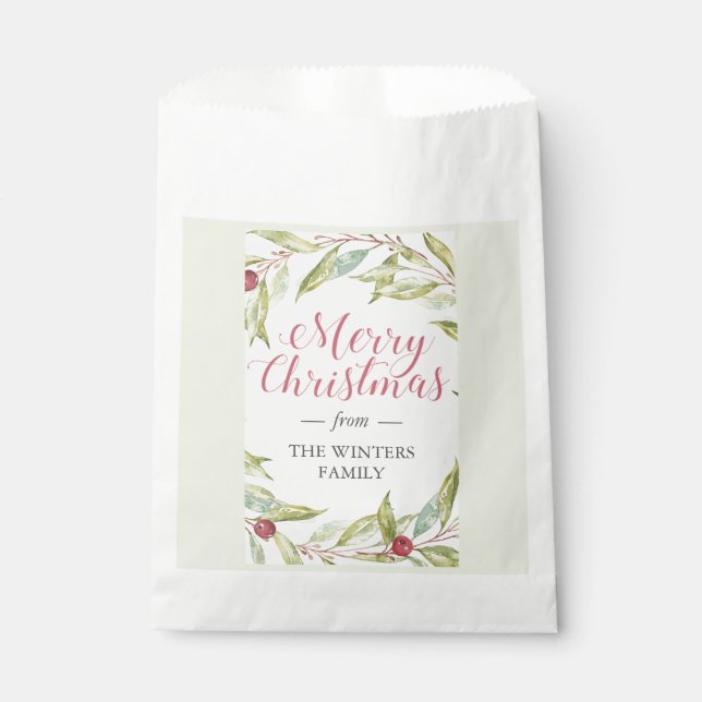 Sachets En Papier Végétation d'hiver Berries Wreath Noël (Devant)