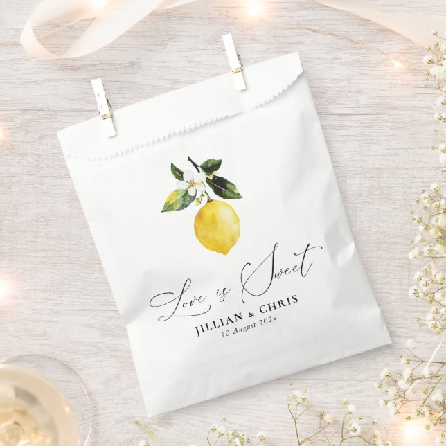 Sachets En Papier Verdure des citrons aquarelle (Coupé)