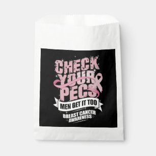 Sachets En Papier Vérifiez votre Pecs Hommes Sensibilisation au canc