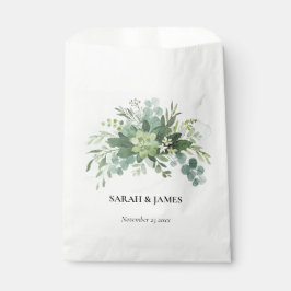 Sachets En Papier Vert doux Mariage Succulent Floral Botanique