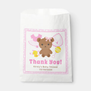 Sachets En Papier Vêtements pour Nounours Fille Rose Cadeau de Naiss