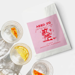 Sachets En Papier Vieilli à la perfection Cowgirl Whiskey fête d'ann