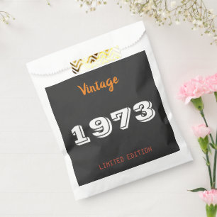 Sachets En Papier Vintage 1973 édition limitée 50e cadeau d'annivers