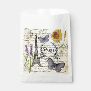 Sachets En Papier vintage rustique tour Eiffel française fête de Par