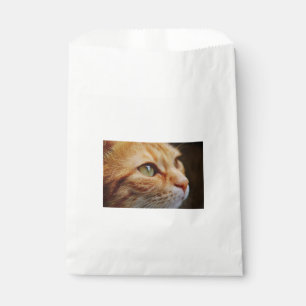 Sachets En Papier Visage déterminé d'un chat de gingembre